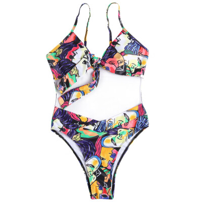 

Women Sexy Print Wire Free Swimsuit
