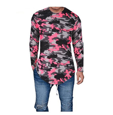 

SUNSIOM Fashion Mens Slim Fit O Neck Long Sleeve Muscle Tee T-shirt Casual Camo Tops Blouse