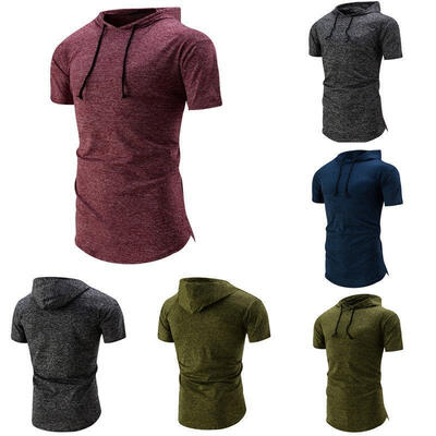 

2018 Men´s Body Shaping Hoodie Sweatshirt Short Sleeve T-Shirt Casual Casual Top T-Shirt