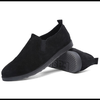 

Youth casual shoes mens leather trend mens shoes Korean version of the wild students a pedal lazy shoes