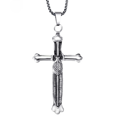 

Stainless Steel Cross Necklace For Men Woman Punk Cute Vintage Rock Hiphop LP0065