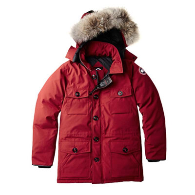 

Men Winter Coat Goose Mens Banff Parka Meets Leather Deatiling Overcoat Goose Down Feather Jacket Banff Parka Coyote Fur Collar
