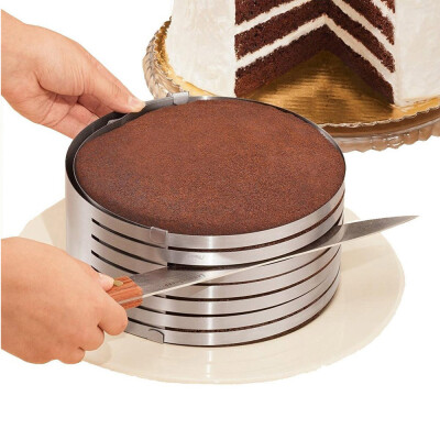 

Layer Cake Slicer Adjustable Retractable Stainless Steel Mousse Mold Round Baking Kit Mould Cut Tools