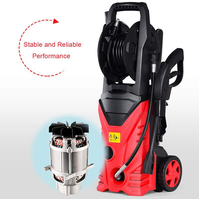 

1800W 2030PSI Electric Pressure Washer Cleaner with Hose Reel-Red