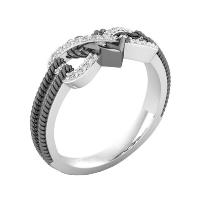 

Heart Shaped Cross Couple Ring