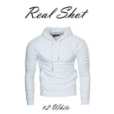 

SUNSIOM Men Slim Fit Athletic Gym Muscle Hoodies T-shirt Tops Hooded Long Sleeve Blouse