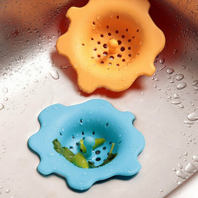 

Kitchen sink candy color flower silica gel filter drain artifact