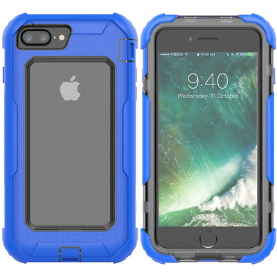 

MOONCASE Apple iPhone 6 Plus6s Plus Sliding Grieff Mobile Shell Series - Blue Gray