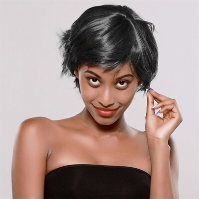 

〖Follure〗Natural looking Short Wave bobo Wig sexy Curly Wavy Synthetic Wigs with cap