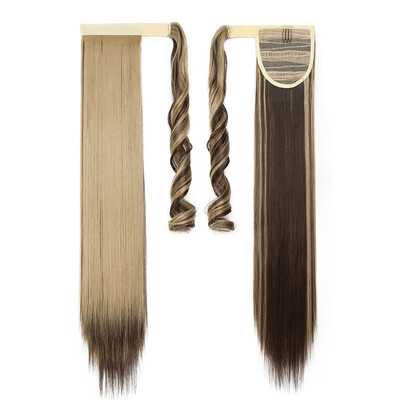 

Long Straight Ponytail Extension Wrap Around Synthetic Hair Extensions One Piece Hairpiece Pony Tail Extension for Women