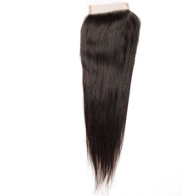 

UNice Hair 8A Peruvian Straight Human Hair Lace Closure Free part