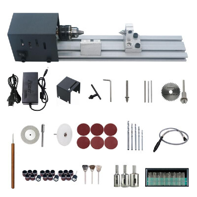 

Mini Lathe Beads Polisher Machine Woodworking Craft DIY Rotary Tool Set Universal Set EU Plug