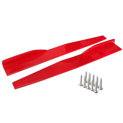 

2PCs Universal Car Body Styling Side Skirt Rocker Splitters Diffuser Winglet Wings Bumper Kit Red