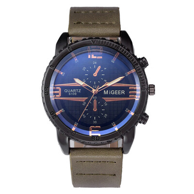 

Gobestart MIGEER High-End Fashion Mens Stainless Steel Watch Analog Alloy Quartz Watch