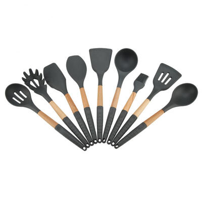 

Greensen 9 Pcs Silicone Cooking Baking Utensil Set Wood Handle Kitchen Gadget Tool9