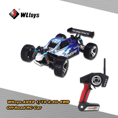 

Original Wltoys A959 118 118 Scale 24G 4WD RTR Off-Road Buggy RC Car R4A7