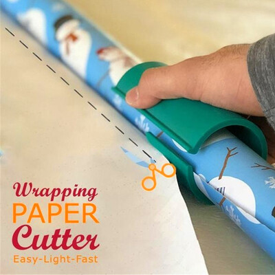 

Sliding Wrapping Paper Cutter Christmas Gift Wrapping Paper Roll Cutter Tool Cuts the Prefect Line Every Single Time