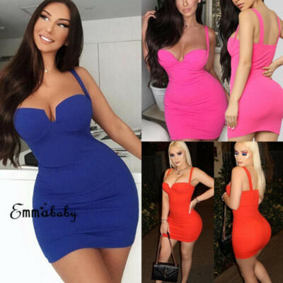 

Women Bandage Bodycon Sleeveless Evening Party Cocktail Club Short Mini Dress UK