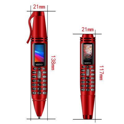 

SERVO K07 Pen mini Cellphone 096" Tiny Screen GSM Dual SIM Camera Flashlight Bluetooth Dialer Mobile Phones with Recording pen