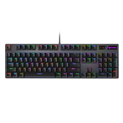 

Rapoo V500RGB mechanical keyboard wired keyboard game keyboard 104 key RGB backlight keyboard eat chicken keyboard computer keyboard black black axis self-operated