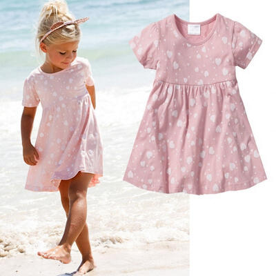 

New Toddler Kids Girls Summer Princess Floral Casual Beach Party Dress