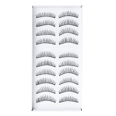 

10 Pairs Long False Eyelashes Makeup Natural Fake Black Eye Lashes