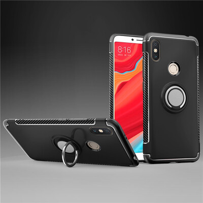 

Back Cover For Xiaomi Redmi S2 Case Car Holder Stand Hard PC Silicon Ring Suction Bracket Celulars