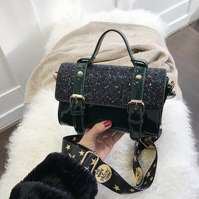 

Qiao Bani 2019 new new Korean chic fashion stars hit color ribbons bills shoulder diagonal tide handbags