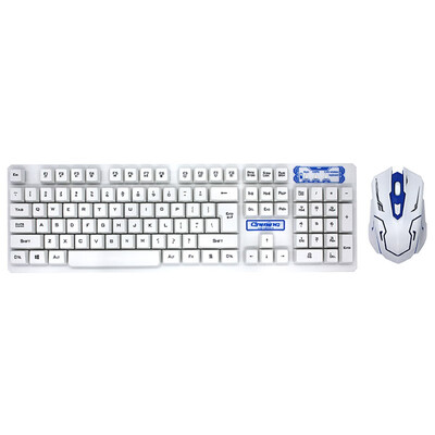 

GuHo Wireless Keyboard Mouse Set Gaming Keyboard 24Ghz 1600DPI Gaming Mice Multimedia with USB Receiver for Computer PC desktop