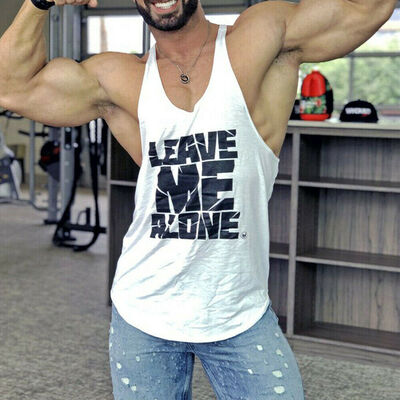 

Mens Muscle Gym Sleeveless Tank Top Tee Shirt Bodybuilding Sport Vest Blouse