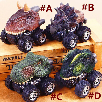 

Siaonvr 4PC Childrens Day Gift Toy Dinosaur Model Mini Toy Car Back Of The Car Gift