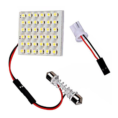 

48 SMD 3528 48 LED Panel White Car Reading Map Lamp Auto Dome Interior Bulb Roof Light with T10 Adapter