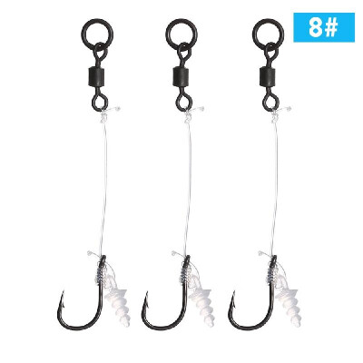 

4 6 8 Fishing Hair Rig Hook with Swivel Pellets Peg Stops Carp Fishing Accessory