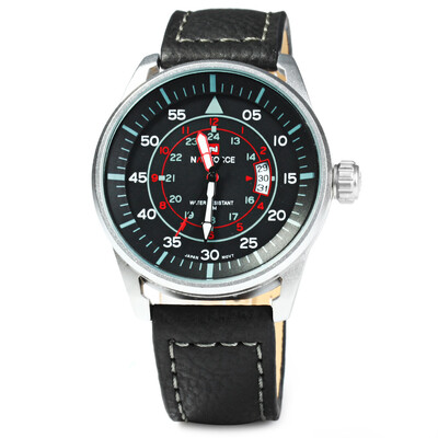 

NAVIFORCE NF9044 Men Quartz Watch Analog Wristwatch Date Watches PU Strap