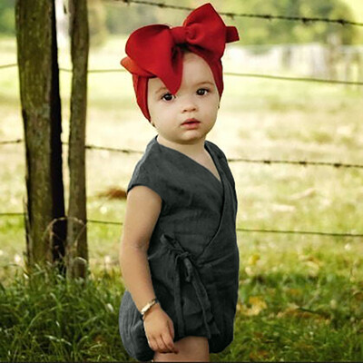 

Summer Infant Baby Boys&Girls Sleeveless Solid Print Romper Bodysuit