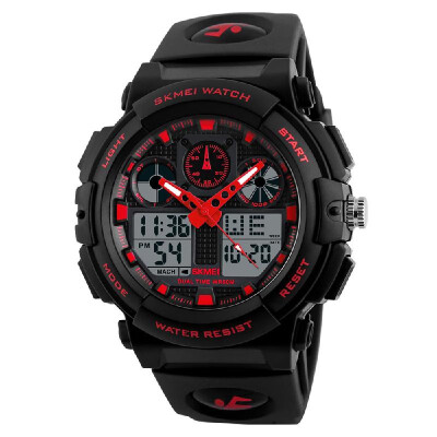 

SKMEI 1270 Quartz Digital Electronic Men Watch Fashion Casual Outdoor Sports Male Wristwatch Dual Time Date Week Stopwatch Alarm 5