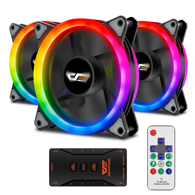 

darkFlash Aurora DR12 Pro 3-Pack Addressable 120mm RGB LED Case Fan Kit Compatible with ASUS Aura Sync