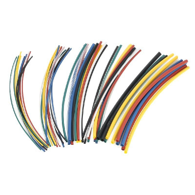 

70pcs 7 Color Black Polyolefin Halogen-Free Heat Shrink Tubing Shrinkable Tube Sleeving Wrap Wire Cable Kit Shrink Ratio 21 φ