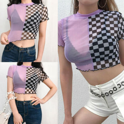 

NEW Women Tops Bustier Bra Crop Top Bralette short sleeve Blouse Tee lot