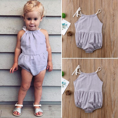 

Kids Baby Girls Strap Romper Jumpsuit Clothes Outfits Sunsuit Summer