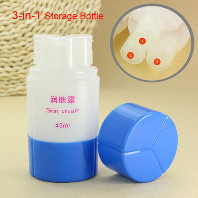 

〖Follure〗3-In-1& 4-in-1 Travel Plastic Empty Shampoo Skin Bath Cream Storage Bottle Conta