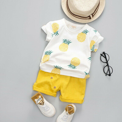 

Casual Toddler Baby Boy Summer Clothes Short Sleeve Tops Shorts Outfits