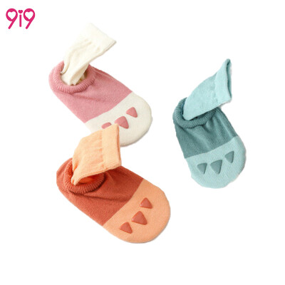 

9i9 long love childrens floor non-slip rubber socks 3 pairs of baby cartoon socks socks set of two sets of color matching cute bear claws 1800412 girls