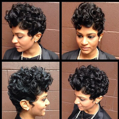 

〖Follure〗Afro Kinky Curly Wig Synthetic Hair for Black Women Female Womens Wigs Short