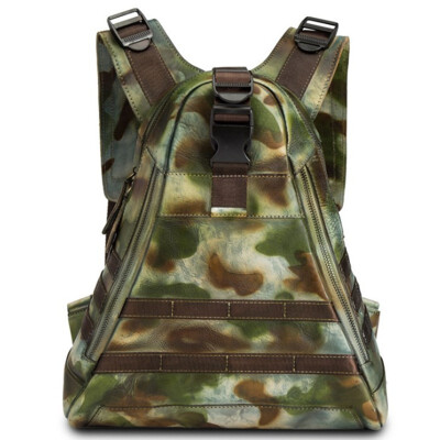 

Woman Large Travel Backpack Teenagers School Book Bags Cowhide Genuine Leather Male Leisure Bag Men Camouflage Laptop Backpacks