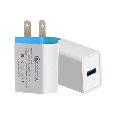 

Portable Travel Home Universal Wall Charger QC30 Quick Charge Fast Charging USEU Plug USB Charger Adapter for Smartphones Tablet