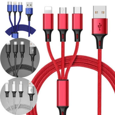 

Universal 3 in1 Multi USB Charger Charging Sync Cable for Android Apple Type C