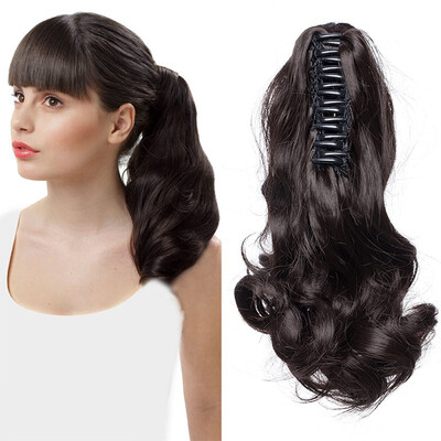 

Ponytail Extensions 12" One Piece Claw Jaw Pony Tail Clip in Hair Extensions Curly Long Straight Soft Silky