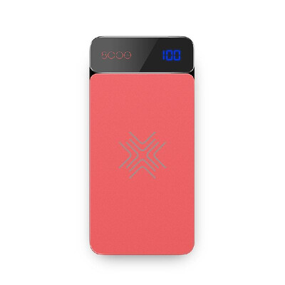 

ROCK P38 Wireless Charging Power Bank 8000mAh Type C Micro USB Port Fast Portable Charger for Qi Devices