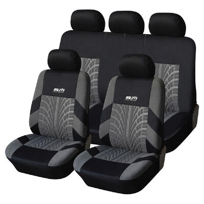 

Embroidery Car Seat Covers Set Universal Fit Most Car Covers with Tire Track Detail Styling Car Seat Protector